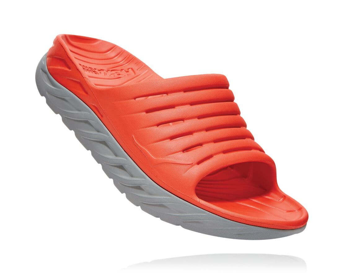 Hoka One One Ora Recovery Slide Philippines - Mens Recovery Sandals - Red | UN5209136